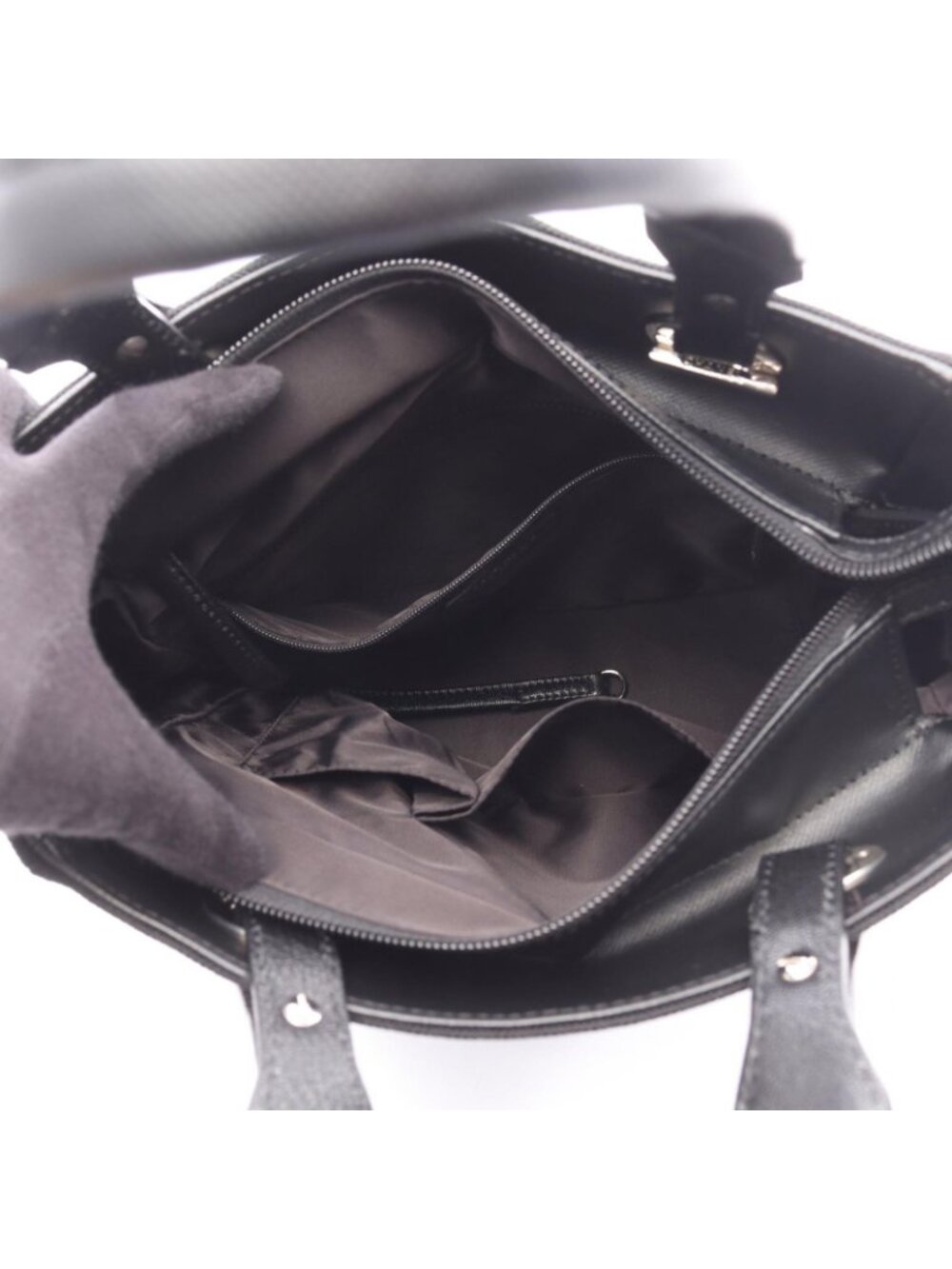 Chanel Tote Paris Biarritz PM Black Canvas Leather PM - Picture 3 of 6